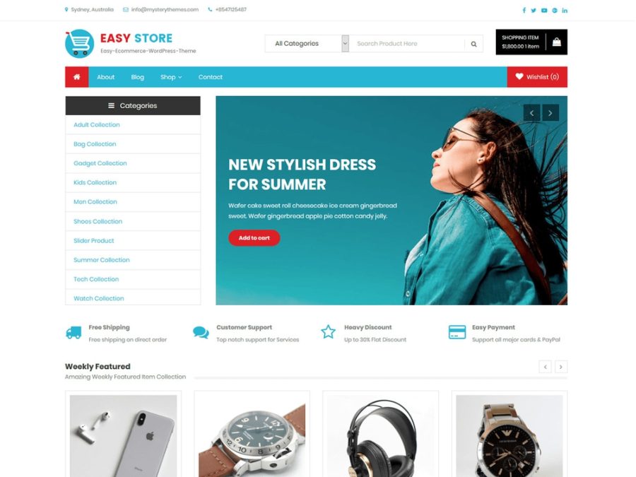 Easy Store-Template website bán hàng miễn phí