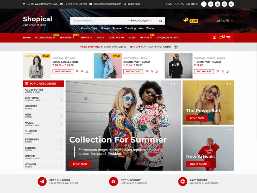 Shopical-theme wordpress free dành cho bán hàng