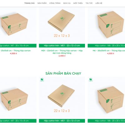Theme wordpress bán thùng carton đẹp