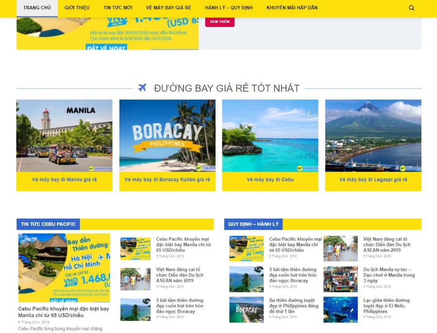 theme wordpress bán vé máy bay