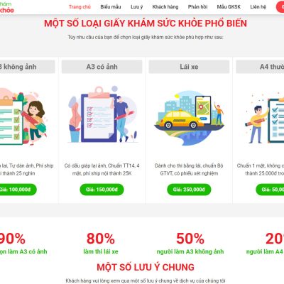 Theme wordpress dịch vụ khám sức khỏe đẹp